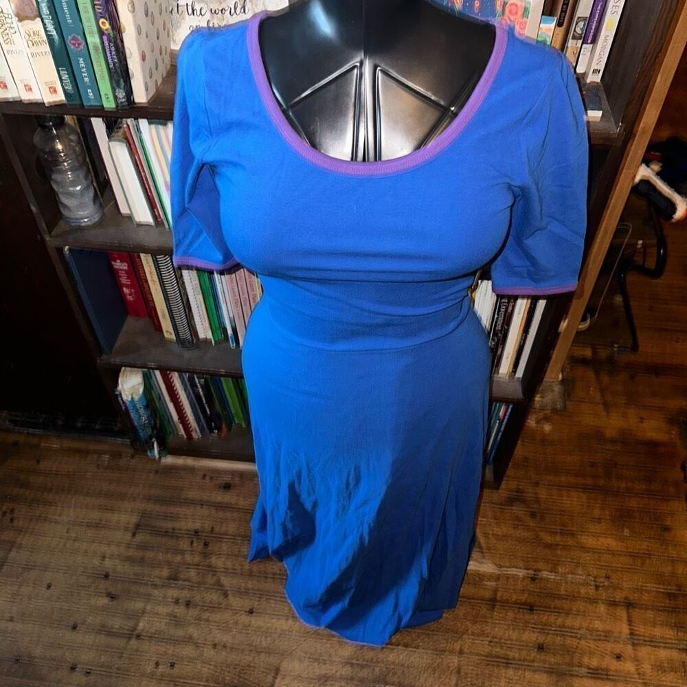 Lularoe blue Ana loungewear M minimalist maxi dress